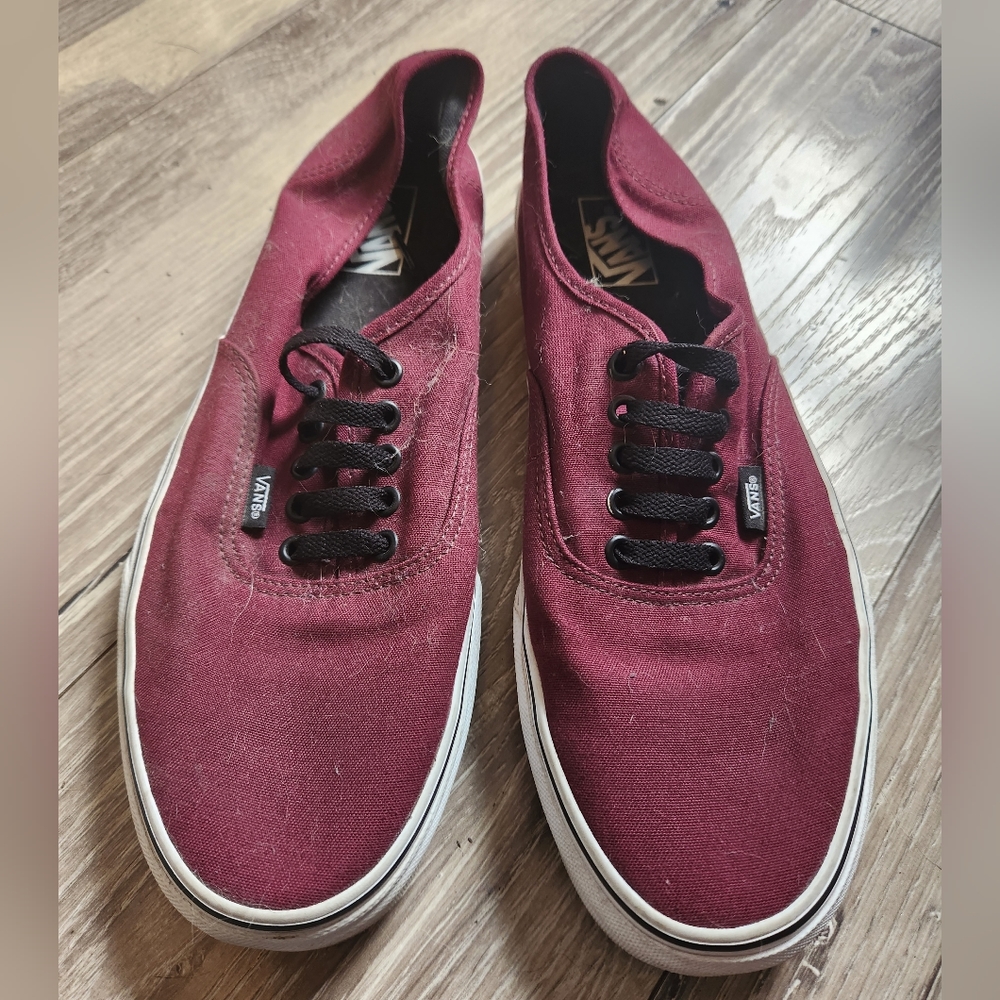 Vans maroon shoes size 12